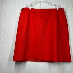 Talbots Women’s Red Side Two Pocket Above Knee Length Mini Skirt Size 20W